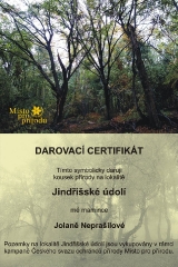 Darovací certifikát - ukázka Darovací certifikát - ukázka